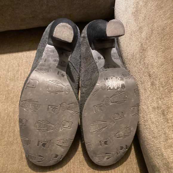 John Fluevog Attention Paris black suede heels - Picture 5 of 8